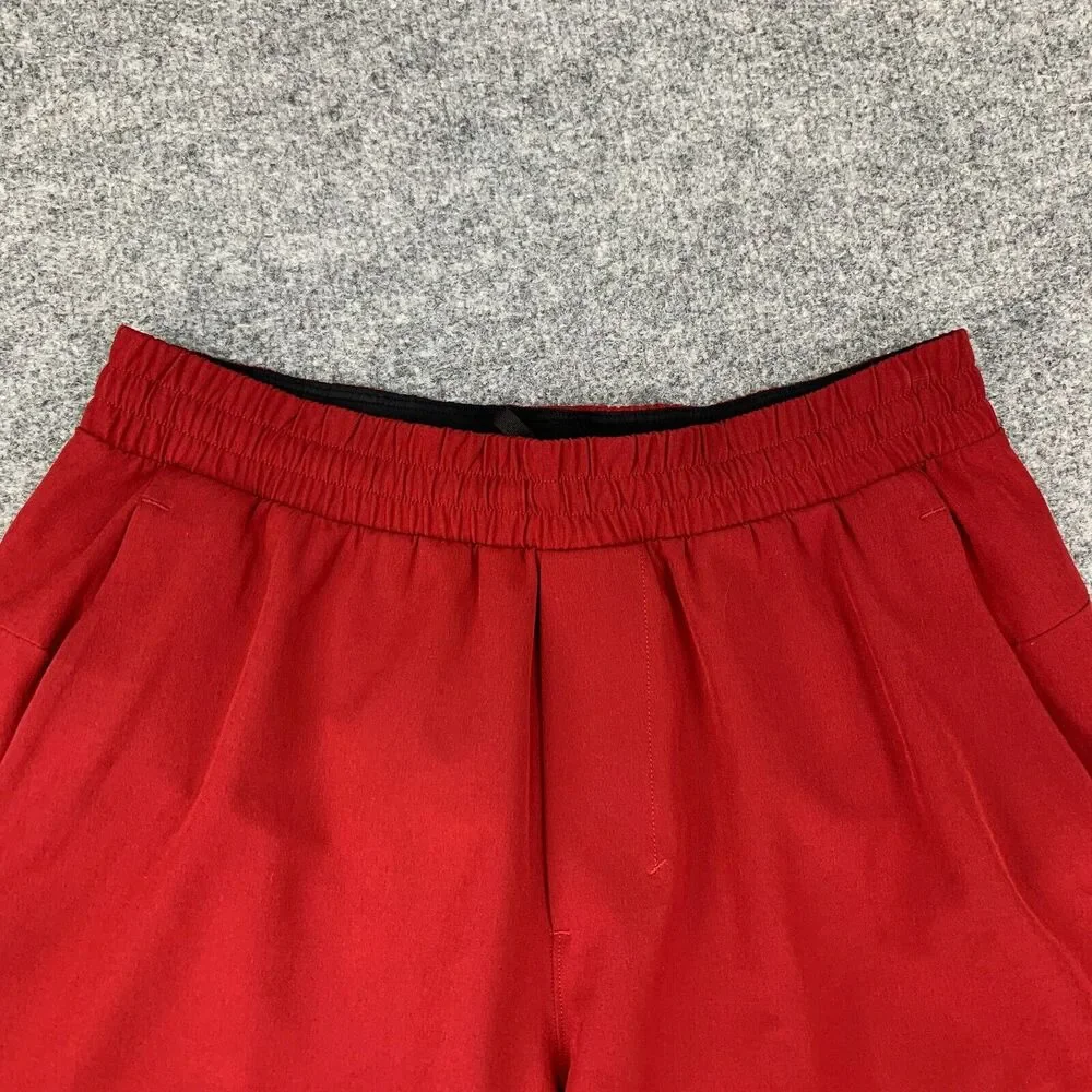 Lululemon Swim Shorts Mens S Small‎ Ruby Red Channel Cross Brief Lined Trunks